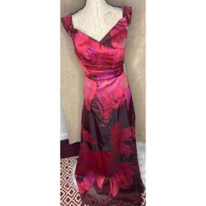 Off Shoulder NWOT Royal Print Maxi Dress by ADRIANNA PAPELL